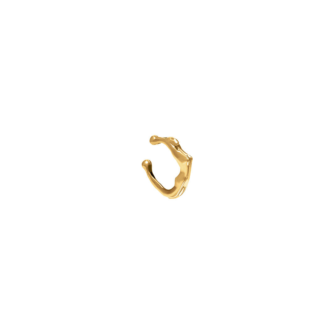 Clip-on piercing of a female body in sterling silver with 18k gold plating