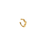 Clip-on piercing of a female body in sterling silver with 18k gold plating