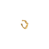 Clip-on piercing of a female body in sterling silver with 18k gold plating