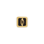 Paola Vilas chevalier ring in sterling silver with 18k gold plating of a minimalistic vulva