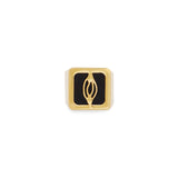 Paola Vilas chevalier ring in sterling silver with 18k gold plating of a minimalistic vulva