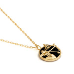Sagittarius sign necklace in sterling silver with 18k gold plating