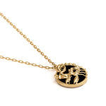 Paola Vilas zodiac necklace of Scorpio in sterling silver with 18k gold plating