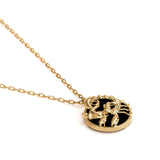 Paola Vilas zodiac necklace of Scorpio in sterling silver with 18k gold plating
