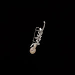 Large ant pendant and brooch in sterling silver with baroque pearl