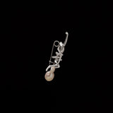 Large ant pendant and brooch in sterling silver with baroque pearl