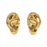 Paola Vilas sculpted ear earring in sterling silver with 18k gold plating