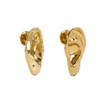 Paola Vilas earring of sculpted ear in sterling silver with 18k gold plating