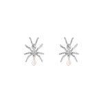 Paola Vilas ant earrings in sterling silver with pearls