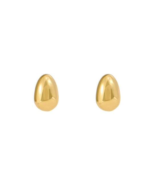 Paola Vilas egg earring in sterling silver with 18k gold plating
