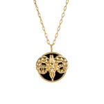 Aries sign necklace in sterling silver with 18k gold plating