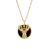 Cancer sign necklace in sterling silver with 18k gold plating