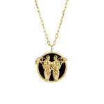 Gemini sign necklace in sterling silver with 18k gold plating