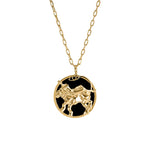 Leo sign necklace in sterling silver with 18k gold plating