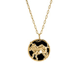 Leo sign necklace in sterling silver with 18k gold plating