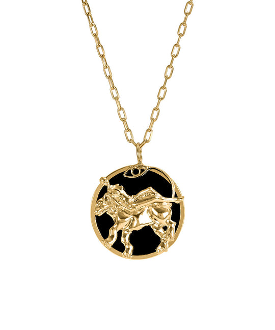 Leo sign necklace in sterling silver with 18k gold plating