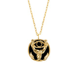 Pisces sign necklace in sterling silver with 18k gold plating
