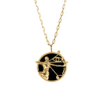 Paola Vilas zodiac necklace of Sagittarius in sterling silver with 18k gold plating