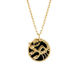Scorpio sign necklace in sterling silver with 18k gold plating