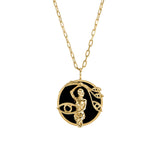 Virgo sign necklace in sterling silver with 18k gold plating