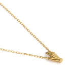 Paola Vilas necklace in sterling silver with 18k gold plating, hand adorned with emerald