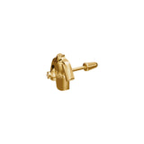 Paola Vilas 18k gold female bust piercing adorned with a diamond