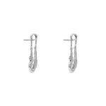 Paola Vilas safety pin earring with female body in sterling silver