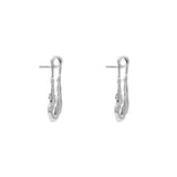 Paola Vilas safety pin earring with female body in sterling silver