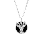 Cancer sign necklace in sterling silver