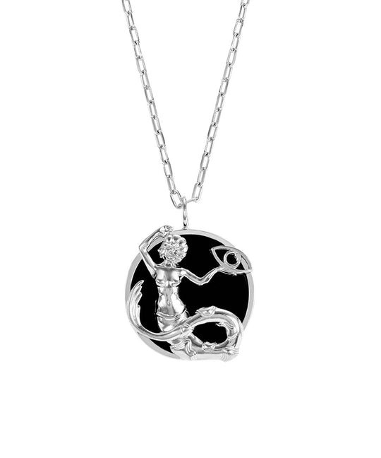 Capricorn sign necklace in sterling silver