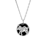 Leo sign necklace in sterling silver