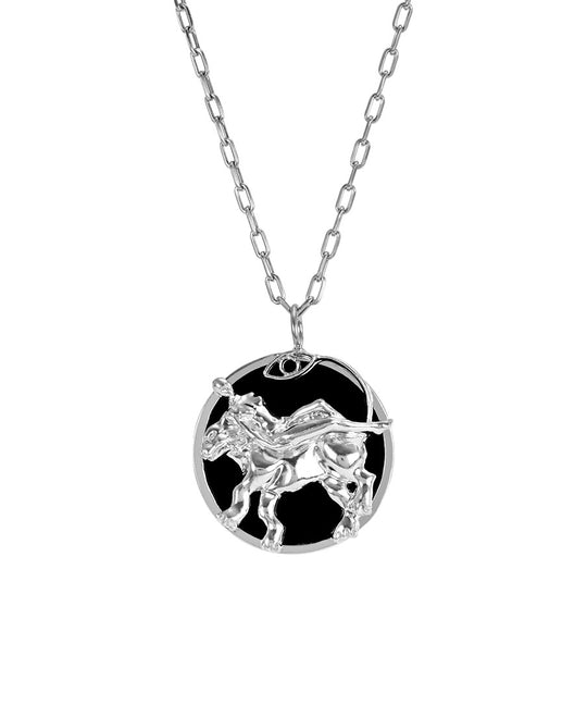 Leo sign necklace in sterling silver