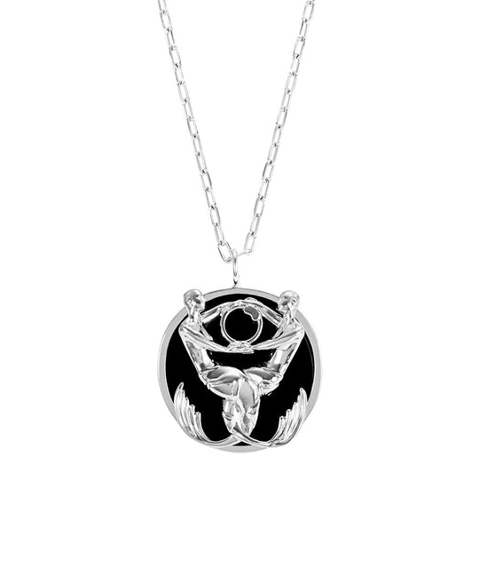 Pisces sign necklace in sterling silver
