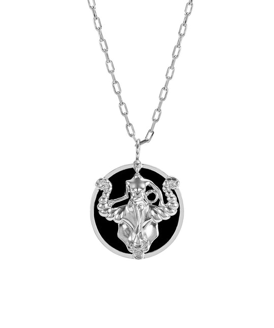 Taurus sign necklace in sterling silver 