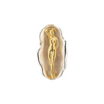 Paola Vilas sterling silver ring with 18k gold plating of Venus in a shell