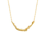 Paola Vilas necklace in sterling silver with 18k gold plating featuring a small female body