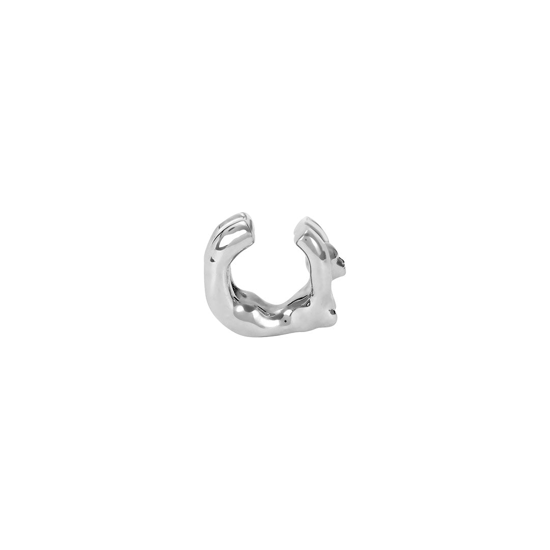 Paola Vilas earcuff featuring a female body in sterling silver