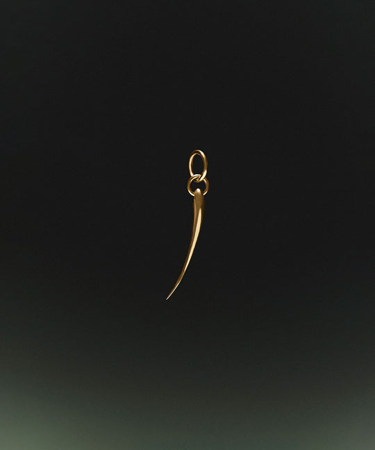 Eyelash pendant in 18k gold