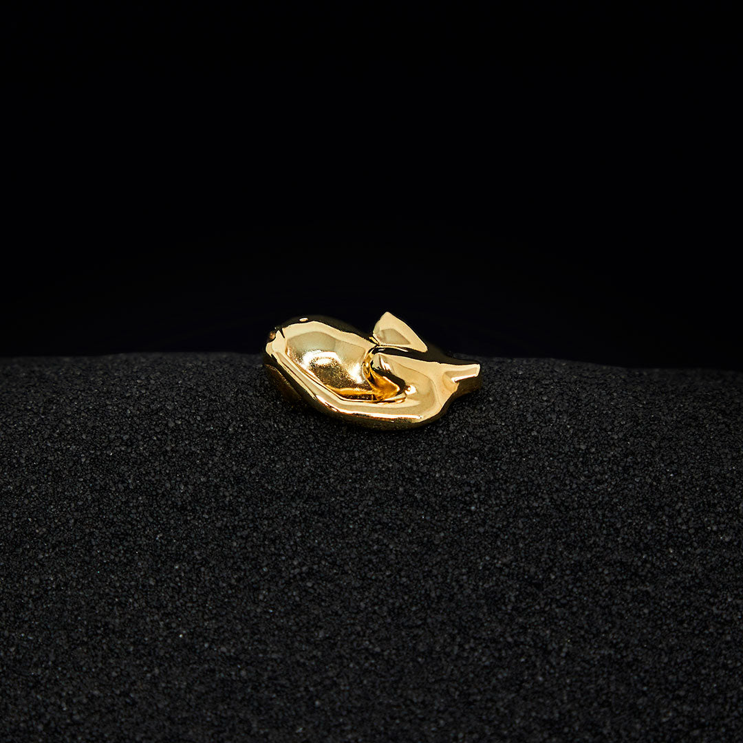 Paola Vilas pregnant woman ring in sterling silver with 18k gold plating