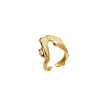 Sterling silver ring with 18k gold plating of a melted female body