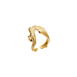 Sterling silver ring with 18k gold plating of a melted female body