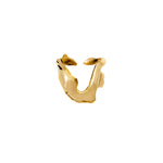 Sterling silver ring with 18k gold plating of a abstract female body