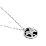 Paola Vilas zodiac necklace of Leo in sterling silver