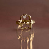 Sol Diamond Ring in 18k Gold